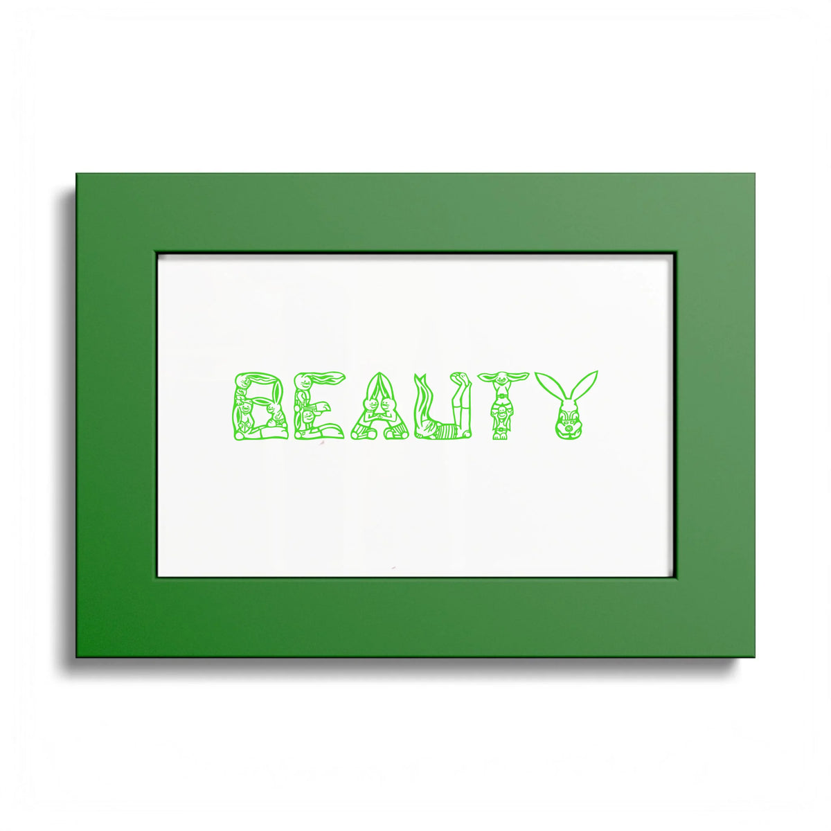 Front, 7_ x 5_ (Horizontal), Forest Green Frame