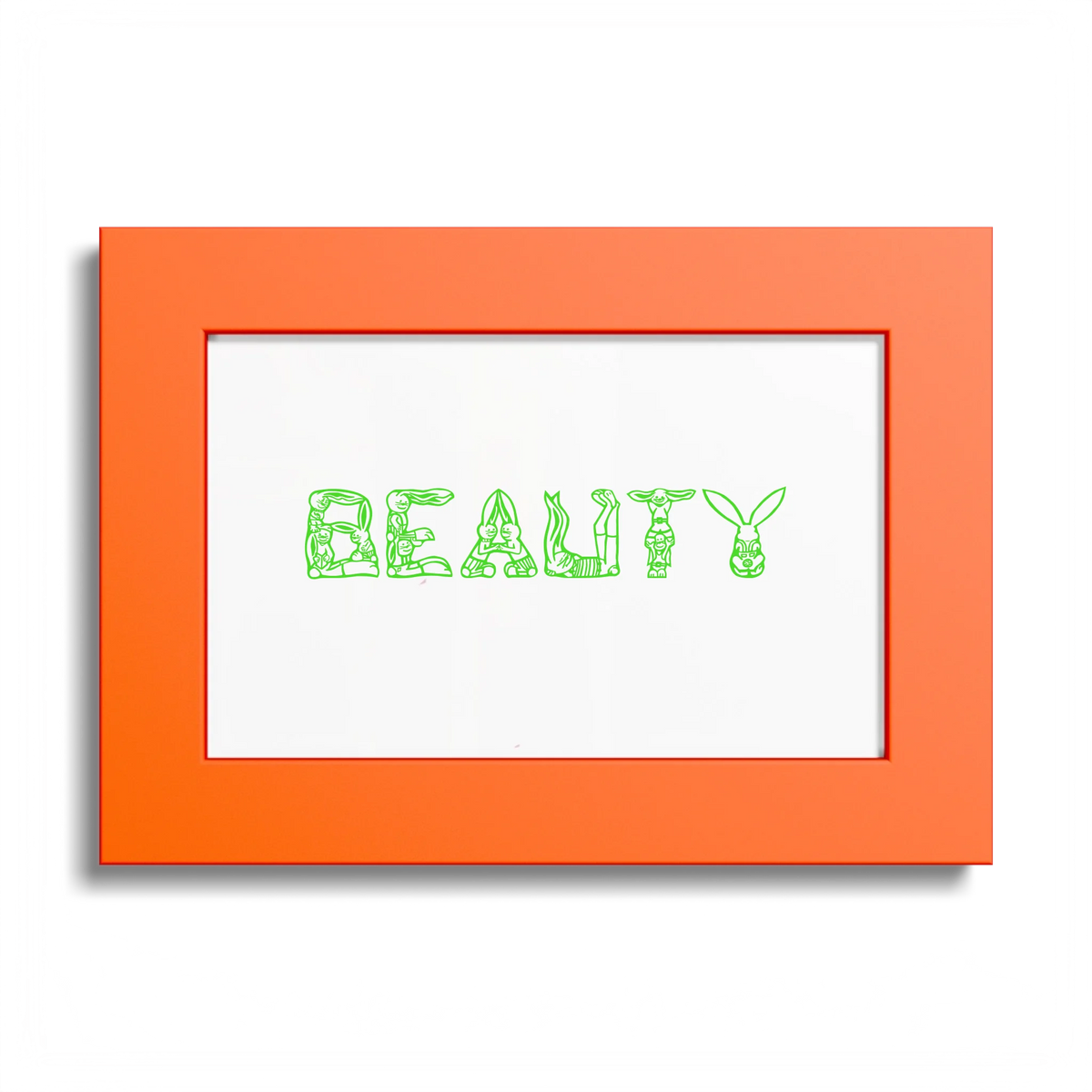 Front, 7_ x 5_ (Horizontal), Orange Frame