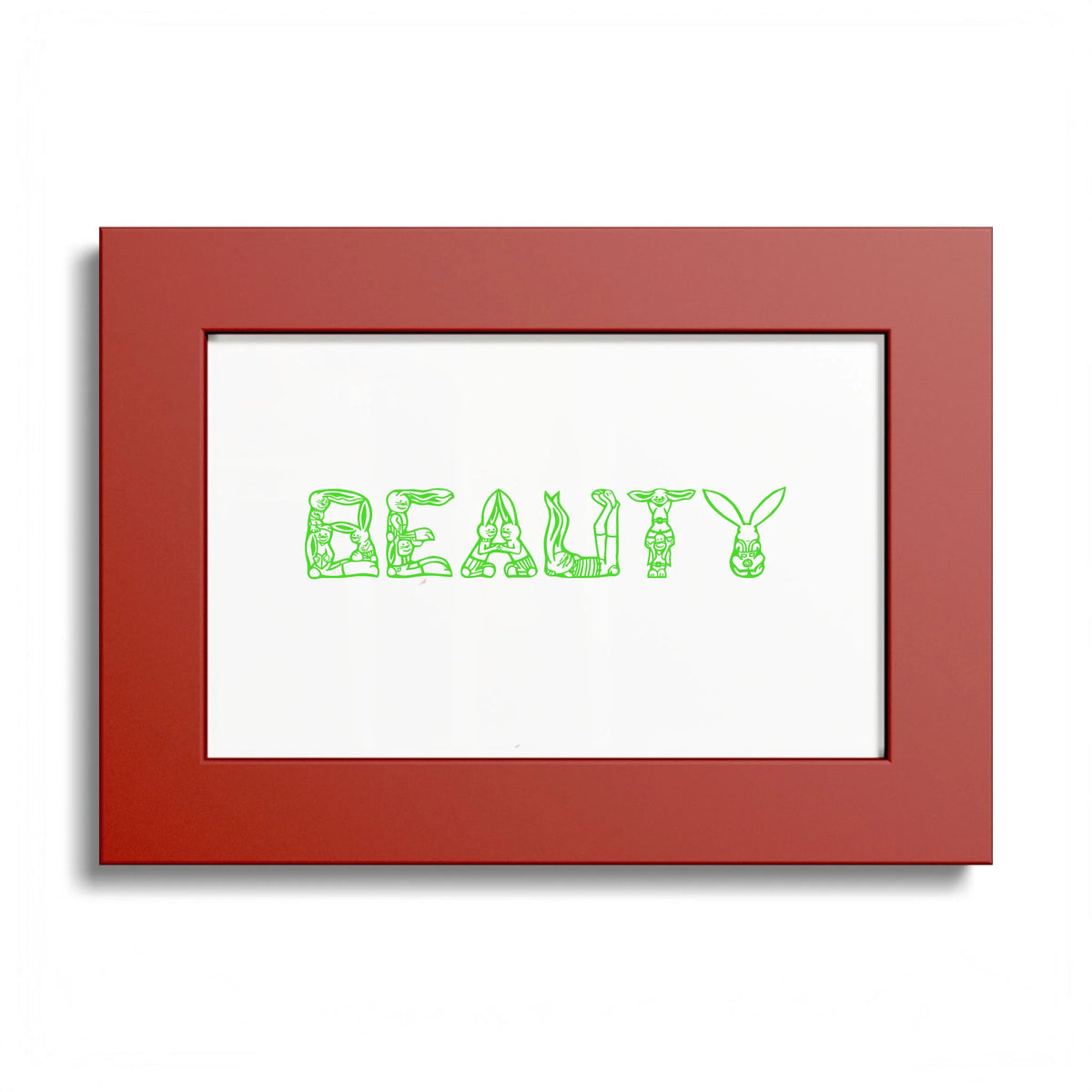 Front, 7_ x 5_ (Horizontal), Red Frame