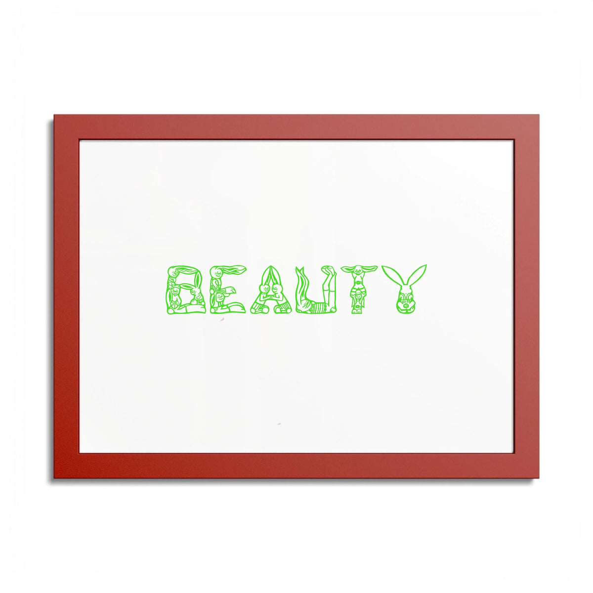 Front, 16_ x 12_ (Horizontal), Red Frame